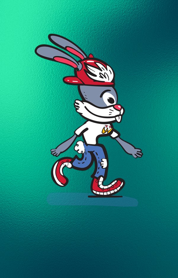 Male athlete sprinting indoors with motion blur.